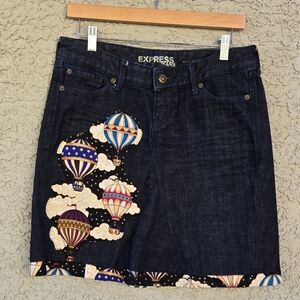 Custom Patchwork One Of A Kind Express Denim Mini Skirt
